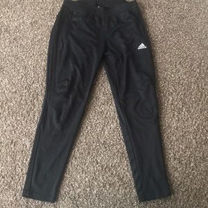 All black adidas athletic sweats